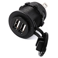 Dual USB Car Cigarette Lighter Socket DC 12V 24V Charger Power Adapter Outlet Waterproof Cigarette Lighter for Motorcycle